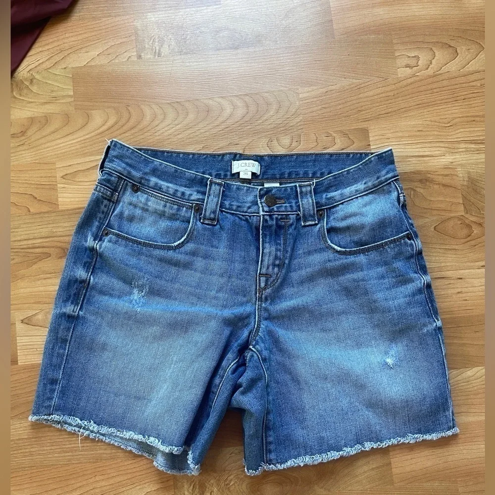 J.crew Denim Shorts Distressed